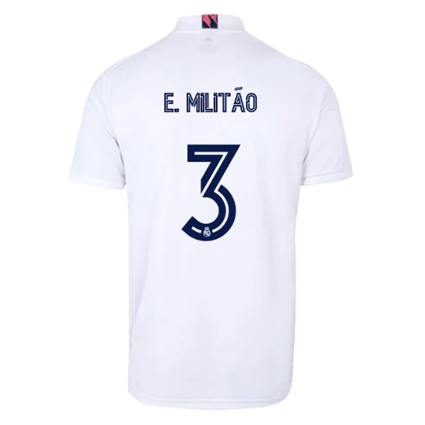 Camiseta Real Madrid Primera equipo NO.3 E. Militão 2020-2021 Blanco